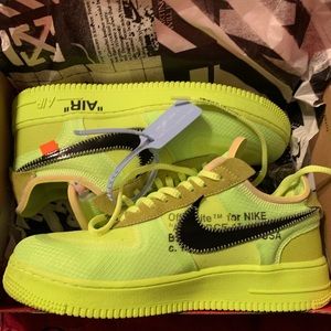 Off-White X Air Force 1 Low Mens US Size 10 “Volt”